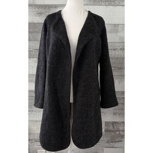 Varma Iceland Long Open Front Jacket Womens S Knit 100% Icelandic Wool Cardigan